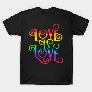 Pride T-Shirt Love is Love Shirt Gay Pride Tshirt Proud LGBTQ apparel Lesbian Pride Bi Pride Equality Shirt Pride Month Gift Rainbow shirt T-Shirt